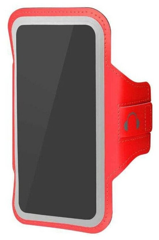 Чехол спортивный (неопрен+полиэстер) для смартфонов до 5.8 дюймов DF SportCase-03 (red)