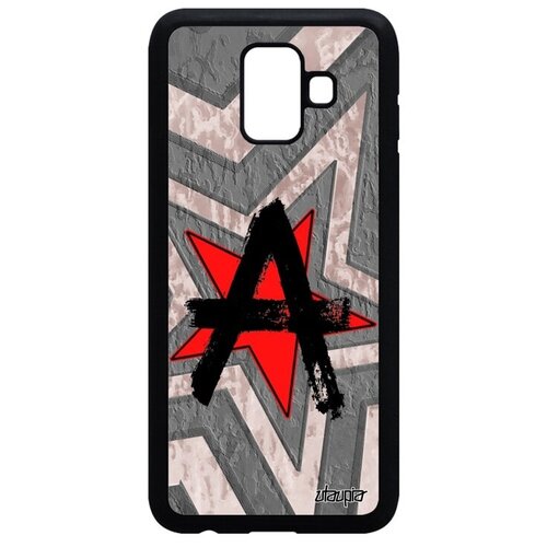 фото Противоударный чехол на смартфон // samsung galaxy a6 2018 // "анархия" символ хаос, utaupia, серый
