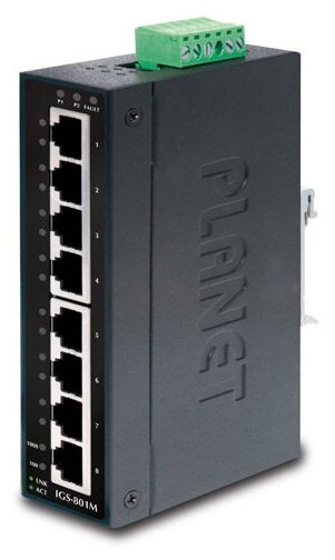 Промышленный коммутатор PLANET IGS-801M 8-портовый управляемый 18954₽