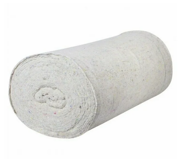 Нетканое полотно (ветошь) белое ширина 77см рулон 30 метров тряпка для мытья пола