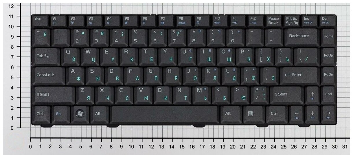 Клавиатура для ноутбука Asus F81SE черная версия 1