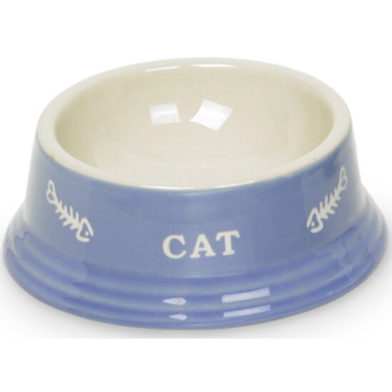Миска керамическая Nobby Pet NOBBY CAT 140 мл 14 см x 4,8 см голубая с принтом