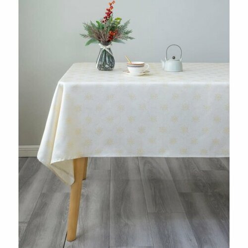 Скатерть Arya Home Arya Snejinka с люрексом 160X220 Экрю 1415₽