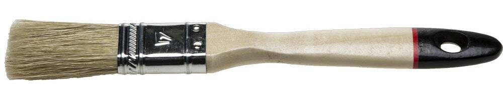 Малярная кисть STAYER UNIVERSAL - EURO, 20 мм, 3/4″, светлая натуральная щетина, деревянная ручка, все виды ЛКМ, плоская кисть (0102-020)