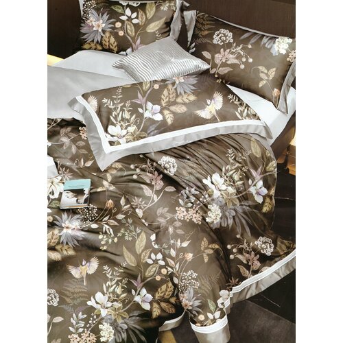 Постельное белье с одеялом Евро Сатин Люкс, Египетский хлопок, Наволочки 50х70, VS-0328