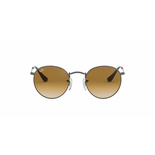 солнцезащитные очки ray ban шестиугольные оправа металл с защитой от уф устойчивые к появлению царапин золотой Солнцезащитные очки Ray-Ban RB 3447N 004/51, коричневый, серебряный