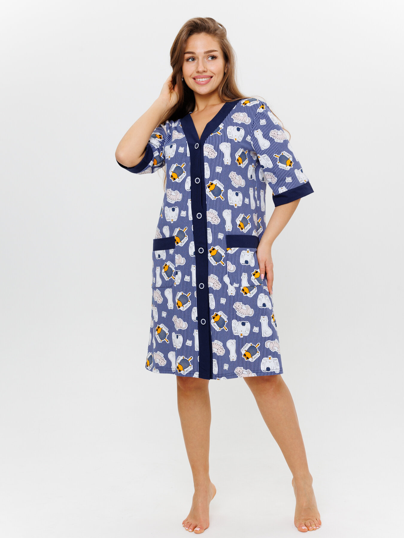 фото Халат женский Modellini 1957/1 синий