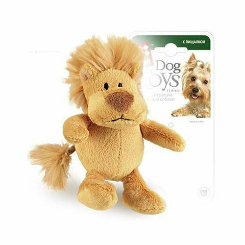 GiGwi игрушка для собак Лев с пищалкой/ткань, пластик