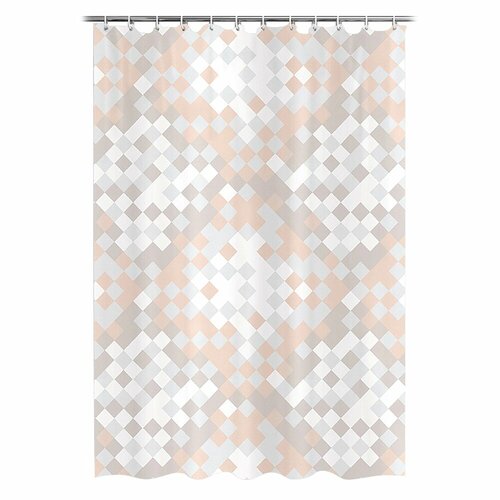 Штора для ванной BACCHETTA Fragmmento 200х240 см текстиль бежевая