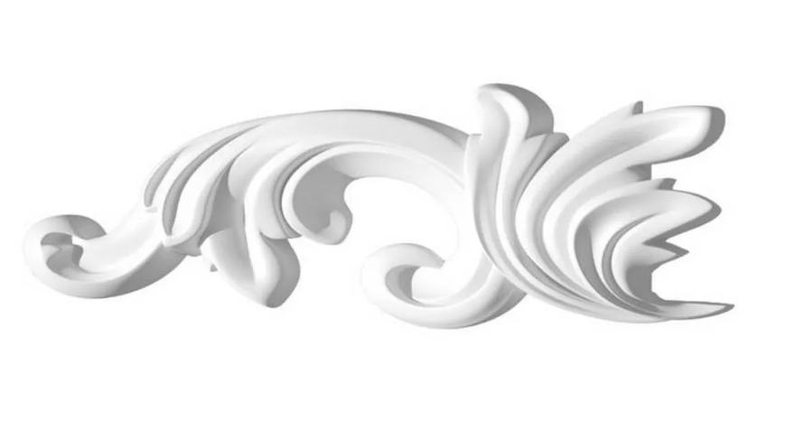 Завершающий Элемент 2шт Decor-Dizayn H1-157A LR Белая Лепнина Д124хВ19.5хТ54 / Декор Дизайн.