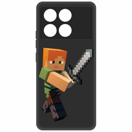 Чехол-накладка Krutoff Soft Case Minecraft-Алекс для Xiaomi Poco X6 Pro черный чехол накладка krutoff soft case minecraft алекс для xiaomi poco x5 pro черный