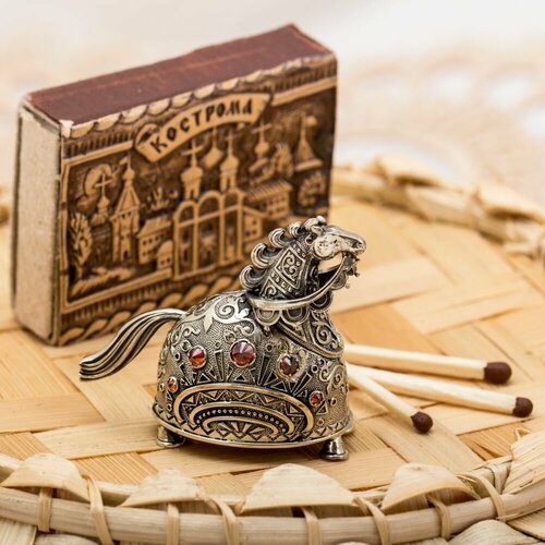 Колокольчик металлический Конь-Огонь настольный из бронзы 7100₽