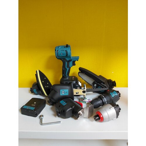 Мультитул аккум 1BatterySystem Дрель Сабел пила Реноватор Шлифмаш Сучкорез Гайковерт 2 акк Кейс 14946₽