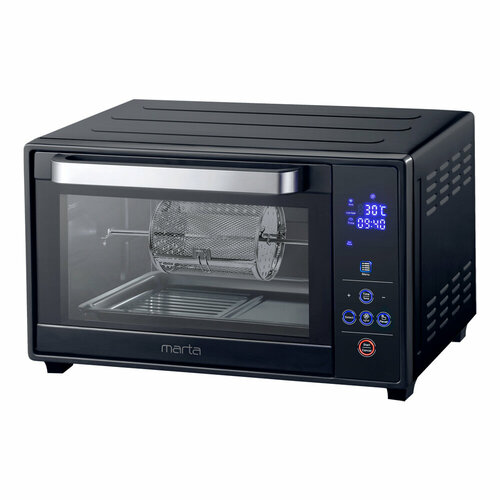 MARTA MT-EO4288B черный жемчуг духовой шкаф Мини-печь 30л Сенс8 режКонвекАэрофритШашлэмаль 1869700₽