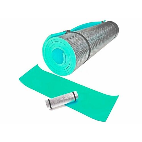 Коврик туристический однослойный с фольгой Зелёный KB1866-З 1200₽