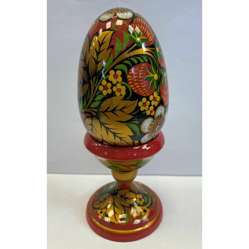 Яйцо декоративное на подставке среднее 