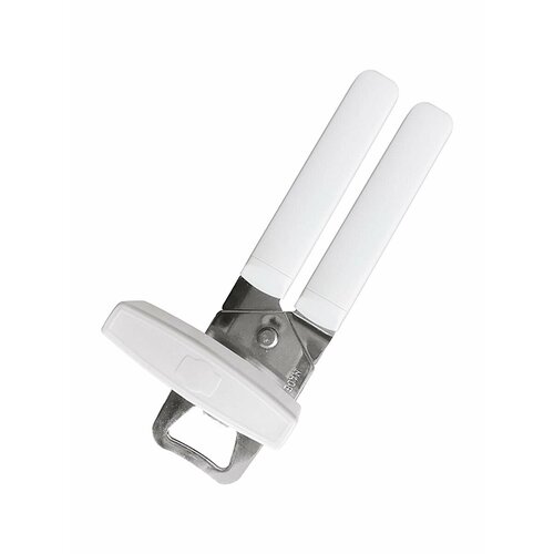 Открывалка для консервных банок 18х4,6 см, серебристый, белый, сталь нержавеющая, Ghidini, 058white