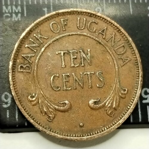 Уганда 10 центов 1970. Нечастая. XF