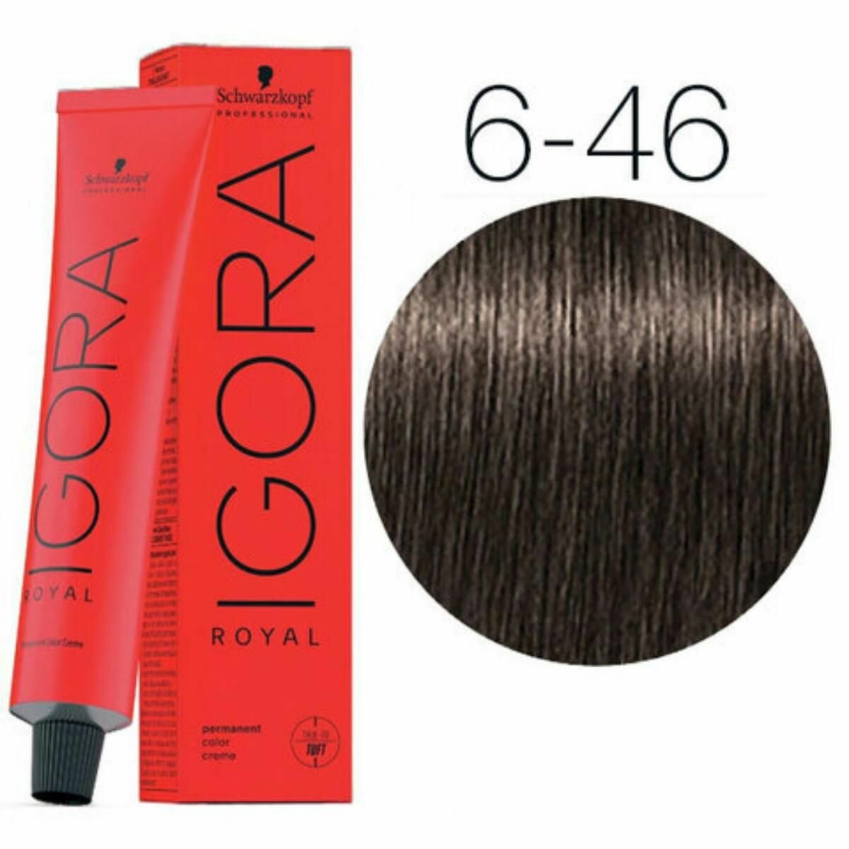 Schwarzkopf Igora Royal - 6-46 Темный русый бежевый шоколадный Стойкая крем-краска для волос 60 мл