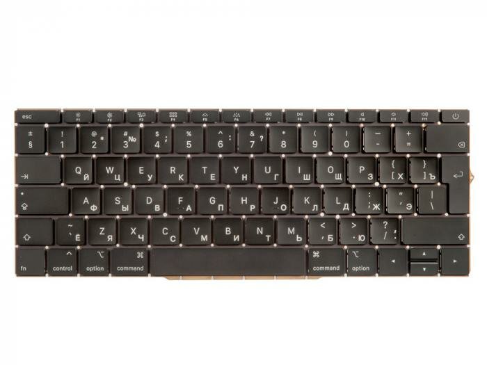Клавиатура (keyboard) для Apple MacBook Pro Retina 13 A1708 Function Key Late 2016 Mid 2017 (ZeepDeep Haptic) Г-образный Enter Rus OEM