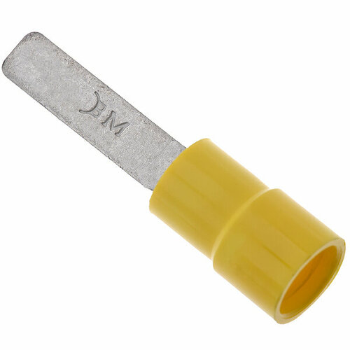 Наконечник 00353 медный 4-6мм2 штыревой плоский изолированный желтый на 1 провод ПВХ ВМ 50 шт в комплекте 1434₽