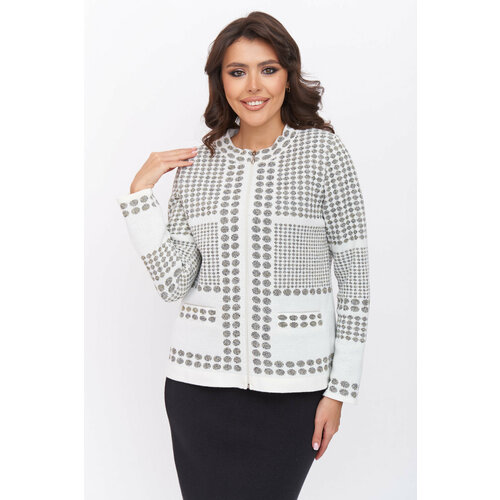 Пиджак Текстильная Мануфактура, размер 52, белый, серый