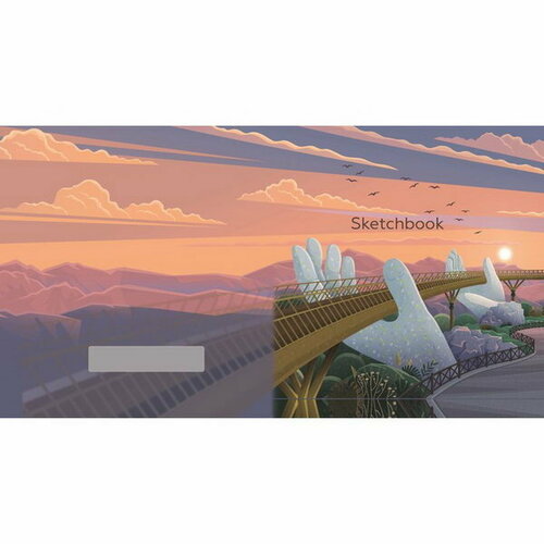 Скетчбук 195 x 195 мм, 80 листов на гребне 