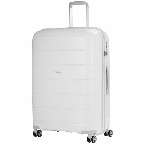 Чемодан Robinzon Malta, 98 л, размер L, белый чемодан robinzon malta 98 л размер l серый