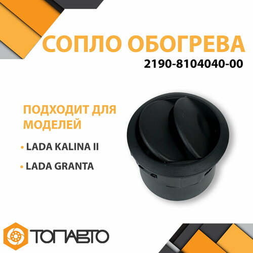 Воздушная заслонка воздуховод салона LADA Kalina II и LADA Granta с 2011 по 2018 г. в. Сопло отопителя салона дефлектор печки обогрева салона 2190-8104040-10 черн неокр.