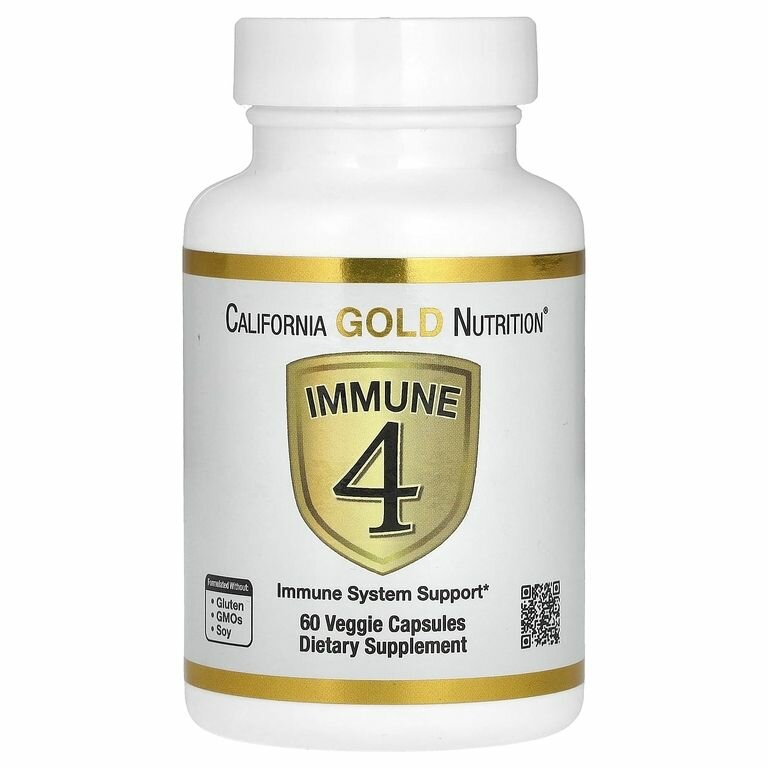 California GOLD Nutrition Immune 4 Для иммунитета 60 капсул