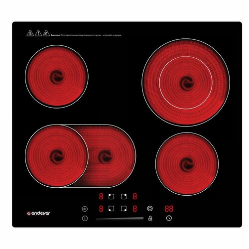 Варочная панель электрическая встраиваемая стеклокерамическая ENDEVER DP-64 6600 Вт 13716₽