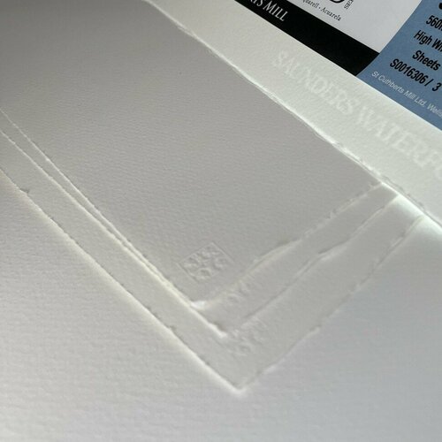 Акварельная бумага 5 листов 56х76см, 190гр/м2, C, P, Saunders Waterford, High White, артикул 5121905101CB-5