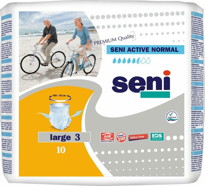 Подгуз д/взр Seni active (трусики) нормал N3 L (талия 100-135см) №10