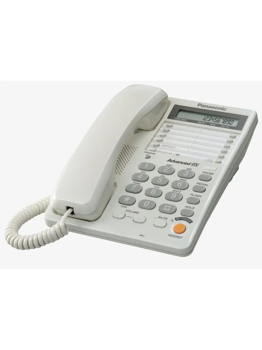Телефон проводной Panasonic KX-TS2365RUW белый
