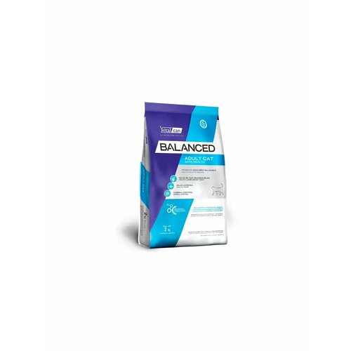 Корм Vitalcan Balanced, для взрослых кошек с чувствительным пищеварением и аллергиями, 2кг