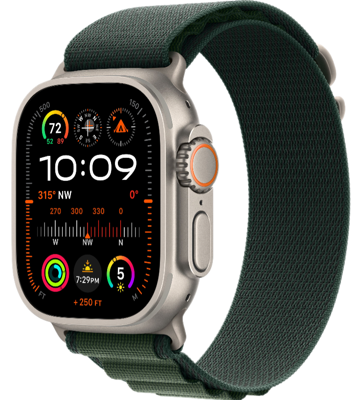 Умные часы Apple Watch Ultra 2 49mm (2024), Natural/Alpine Loop Dark Green (M)