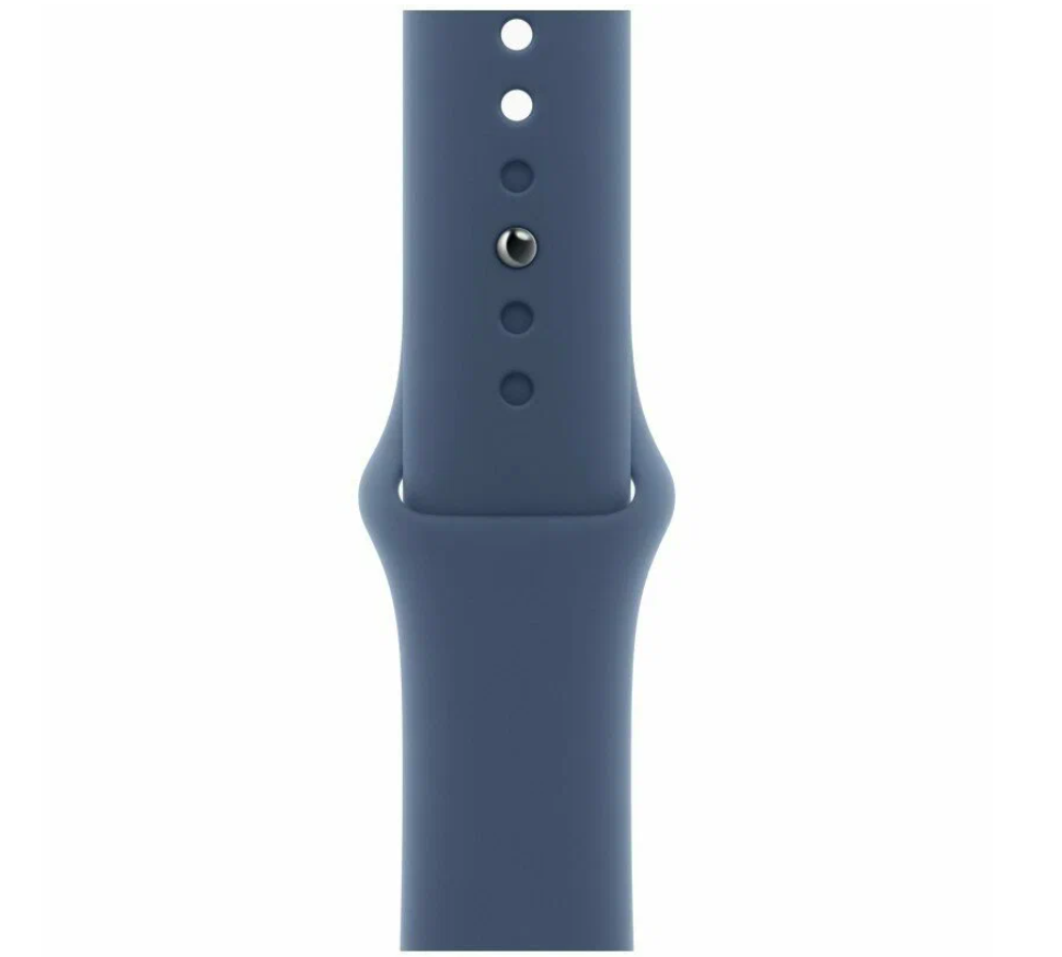 Умные часы Apple Watch SE (2024) GPS 44mm Silver Aluminium Case with Denim Sport Band - S/M MXEQ3(Не установлен Rustore) — фото 1