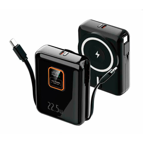 Внешний аккумулятор EOFE G108 10 000 мАч 225 Вт беспроводная зарядка черный 179000₽