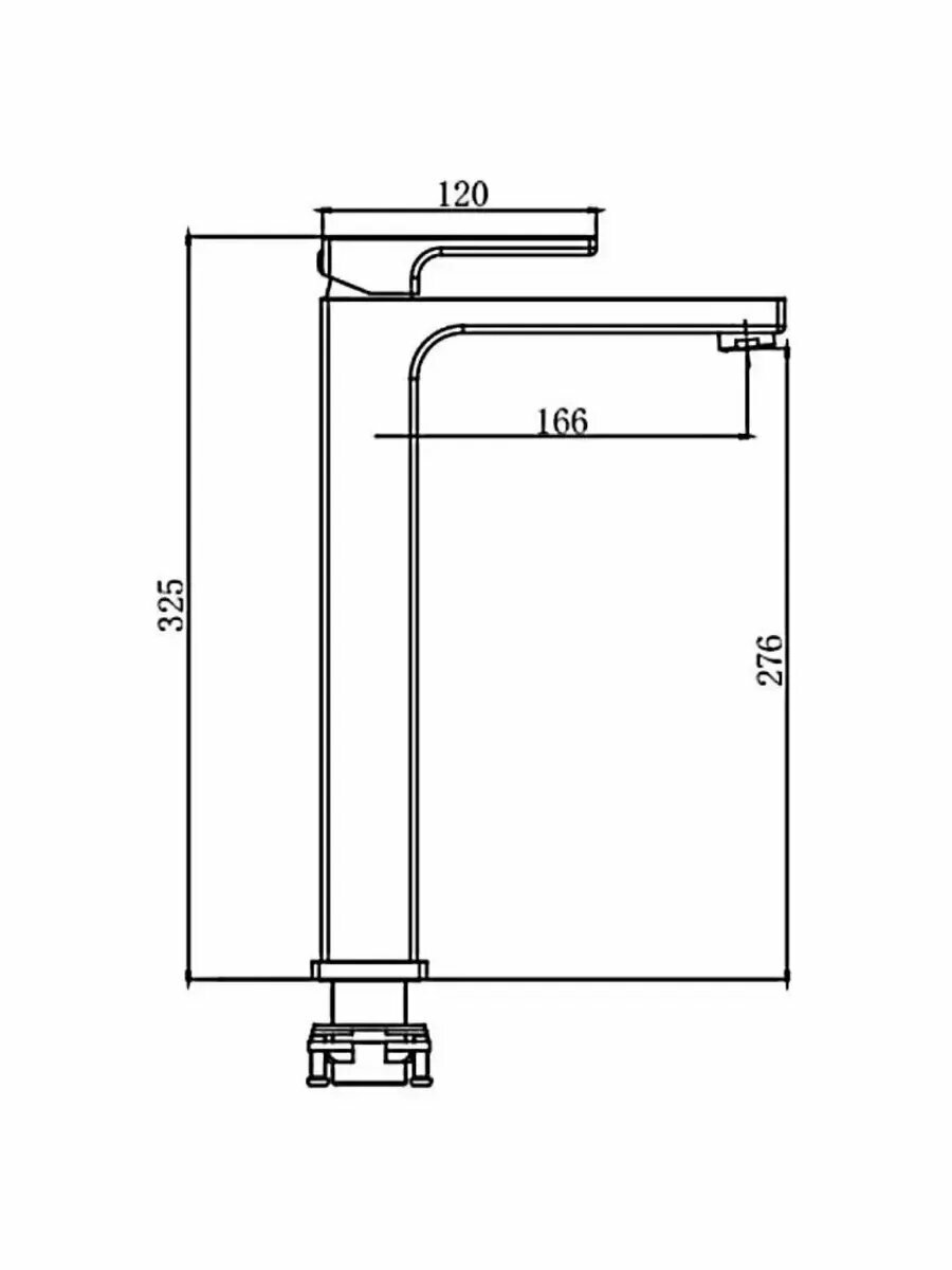 Смеситель Gappo, для раковины, черный, латунный, высокий излив — фото 1