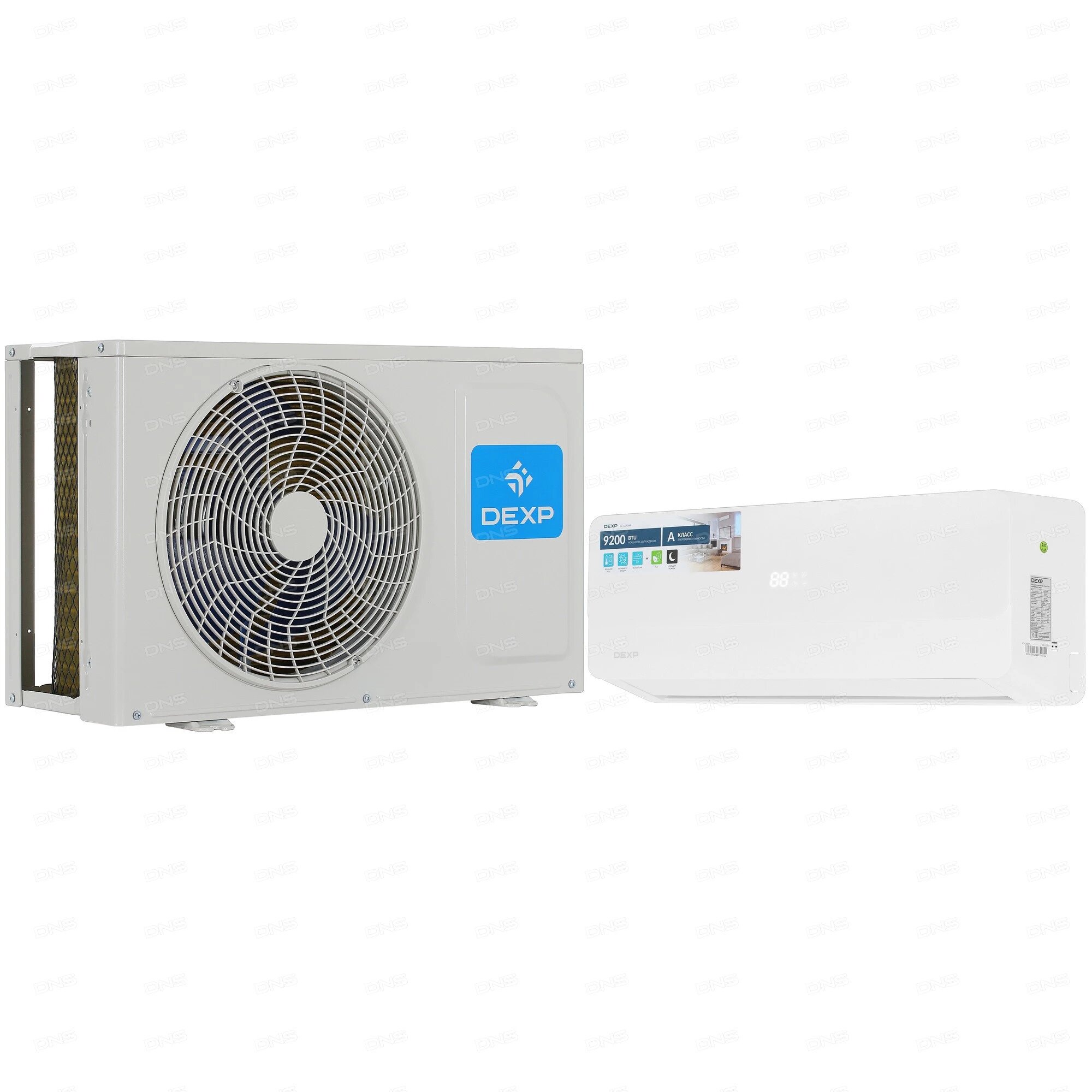 Кондиционер настенный сплит-система DEXP AC-CD9ONF белый [вентиляция, обогрев, осушение, охлаждение, до 25 м², 34 дБ]
