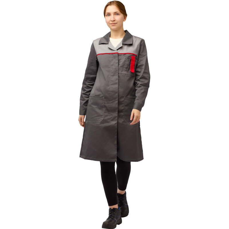 Халат Л10-ХЛ жен. сер/св. сер/крас (р.52-54) 170-176