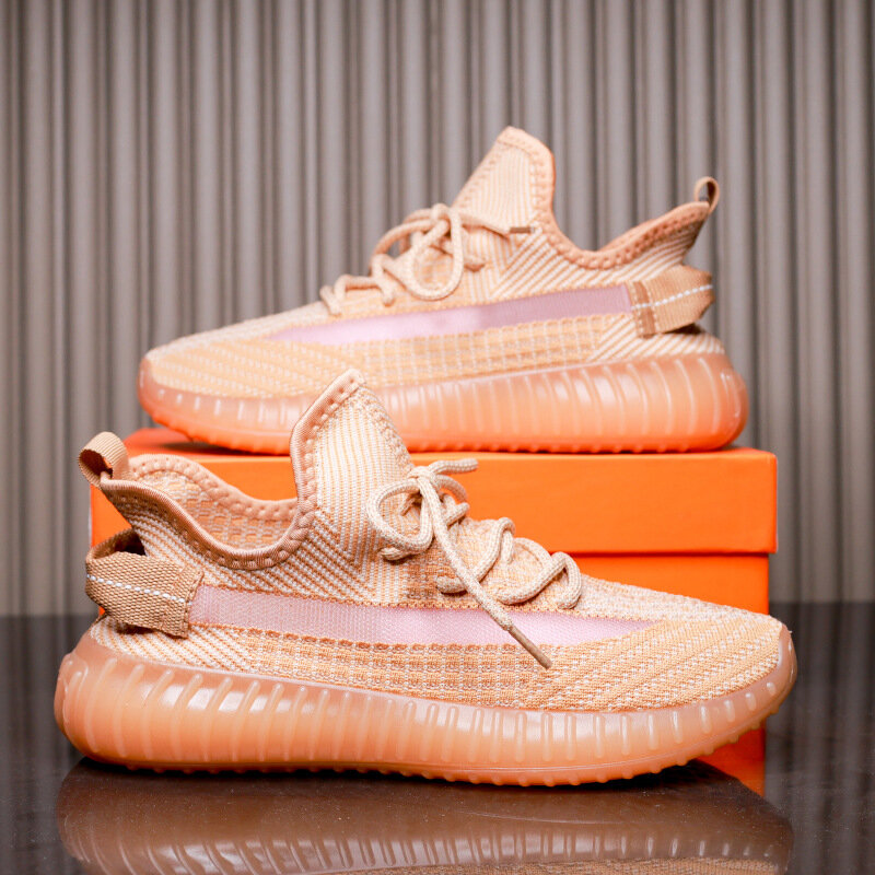Мужские кроссовки Yeezy, большие размеры, унисекс, кроссовки Flyknit, летние модные дышащие повседневные туфли для пар.