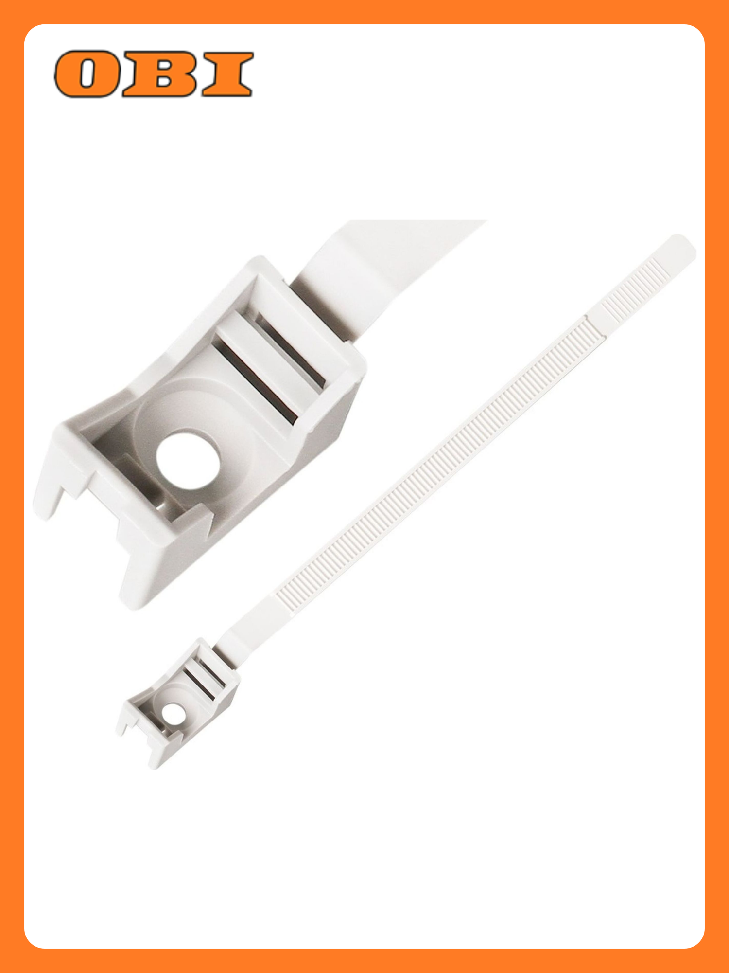 Стяжка Европартнер PRNT для труб и кабелей нейлон 25см 10шт белая