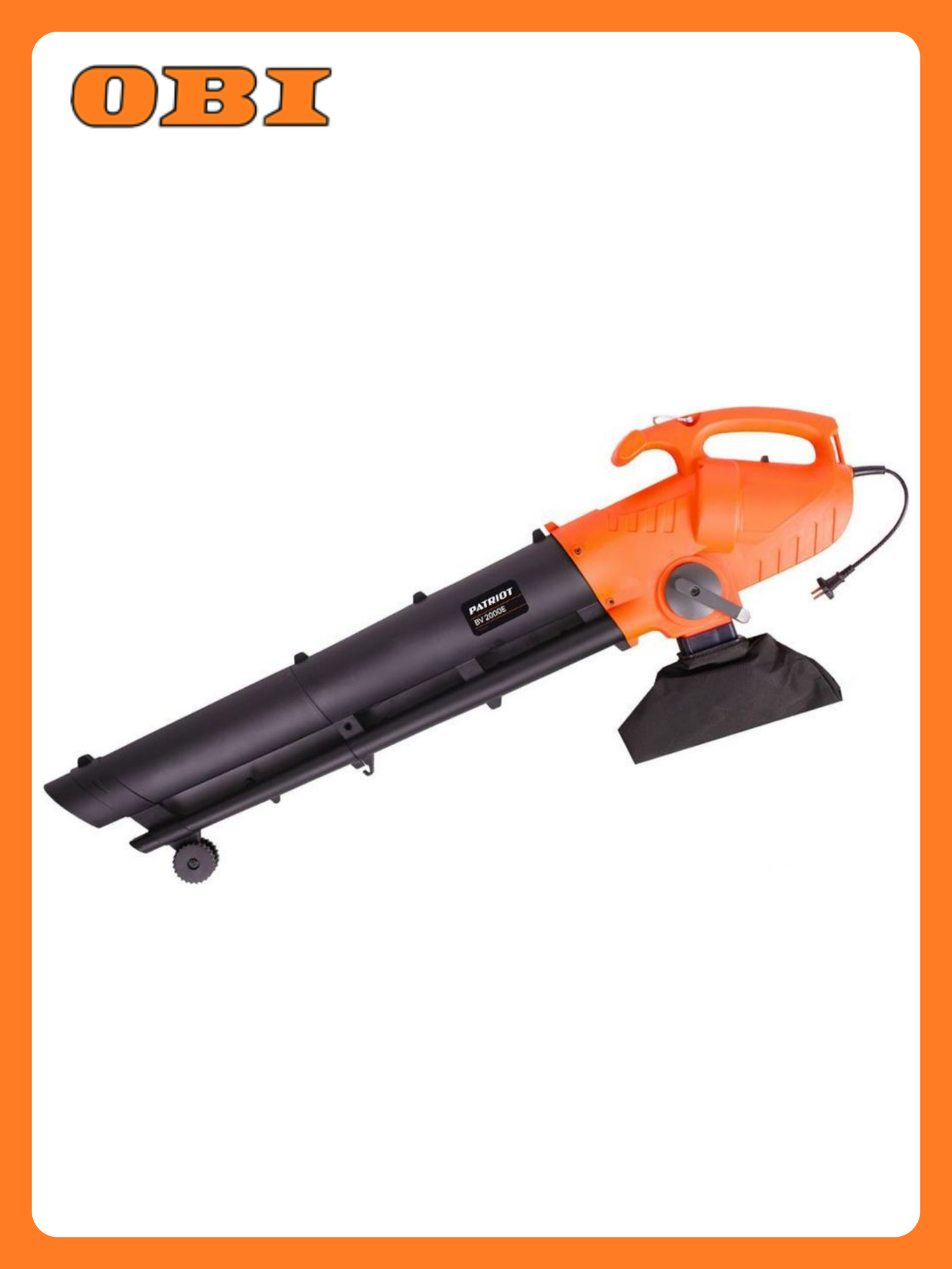 Воздуходувка PATRIOT BV 2000E 3 в 1 электрическая оранжевая