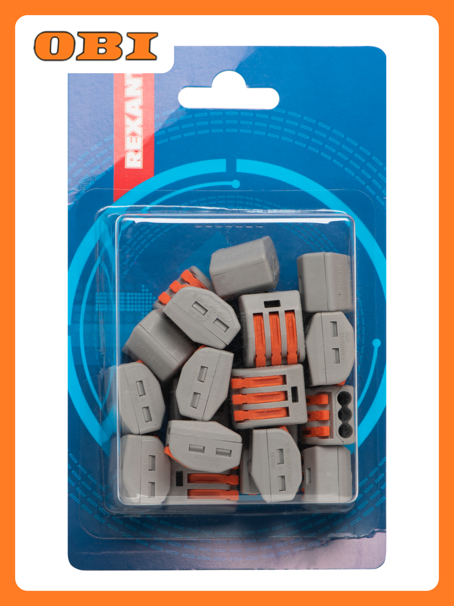 Клемма REXANT пружинная 3 провода 4 кв. мм 20 шт