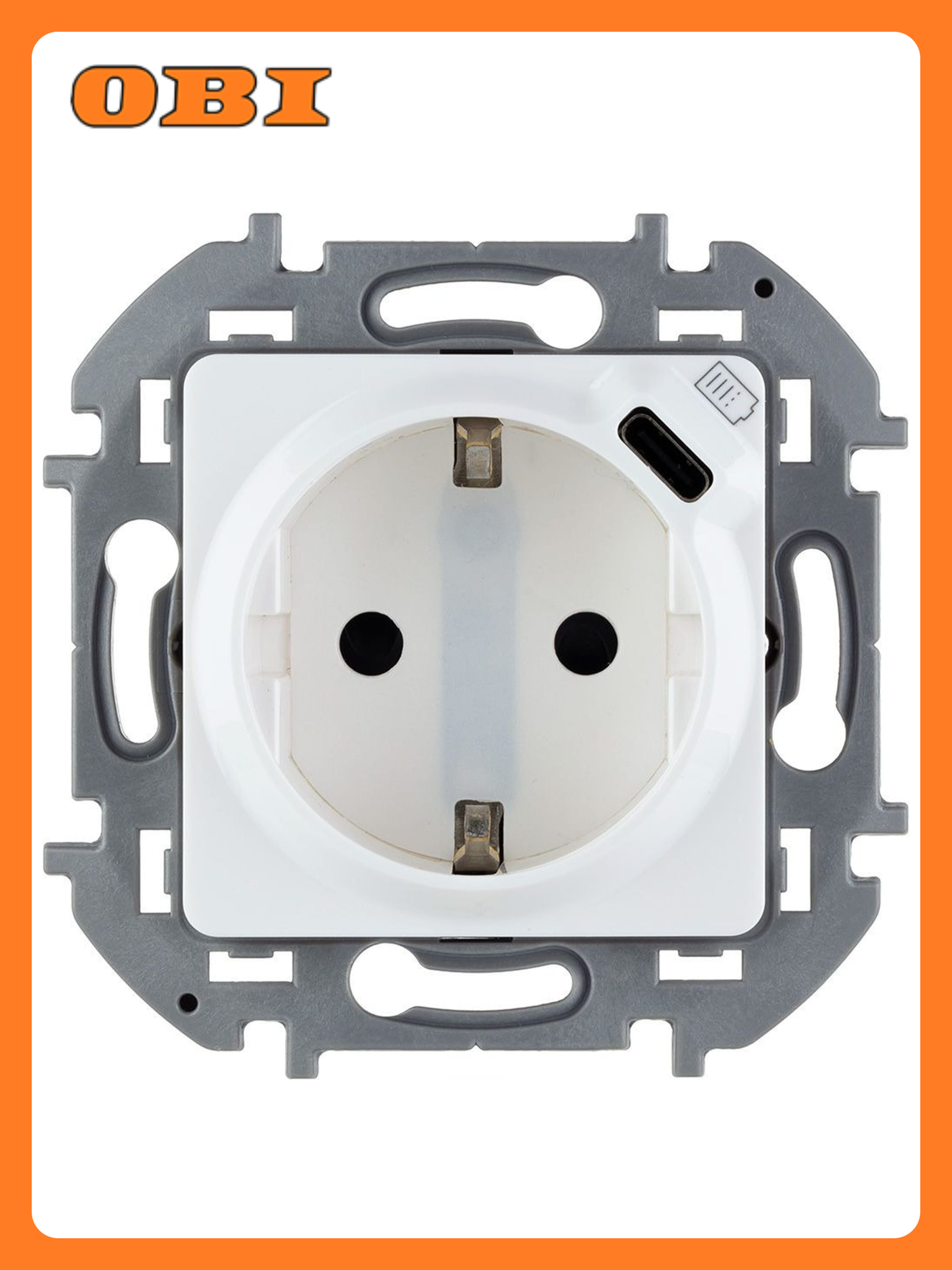 Розетка Legrand Inspiria 673770 2 гнезда заземляющий контакт IP20 белая