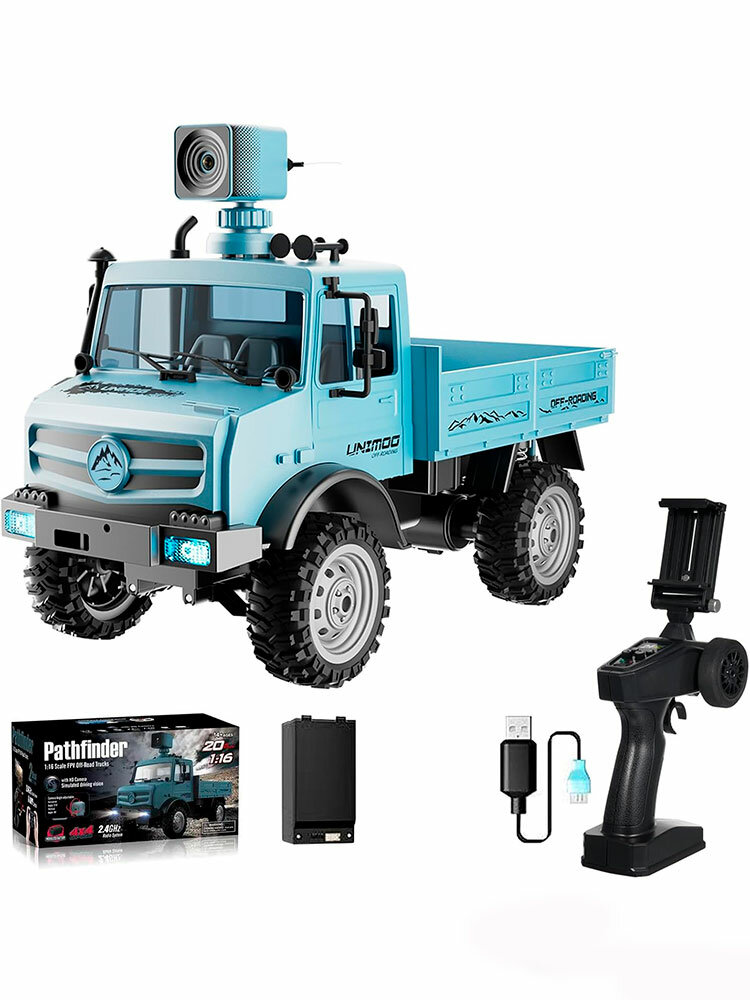 Радиоуправляемая машина WPL Следопыт с FPV HD WIFI камерой (синяя) 2WD 1/16 2.4G RTR - CX002-C-B