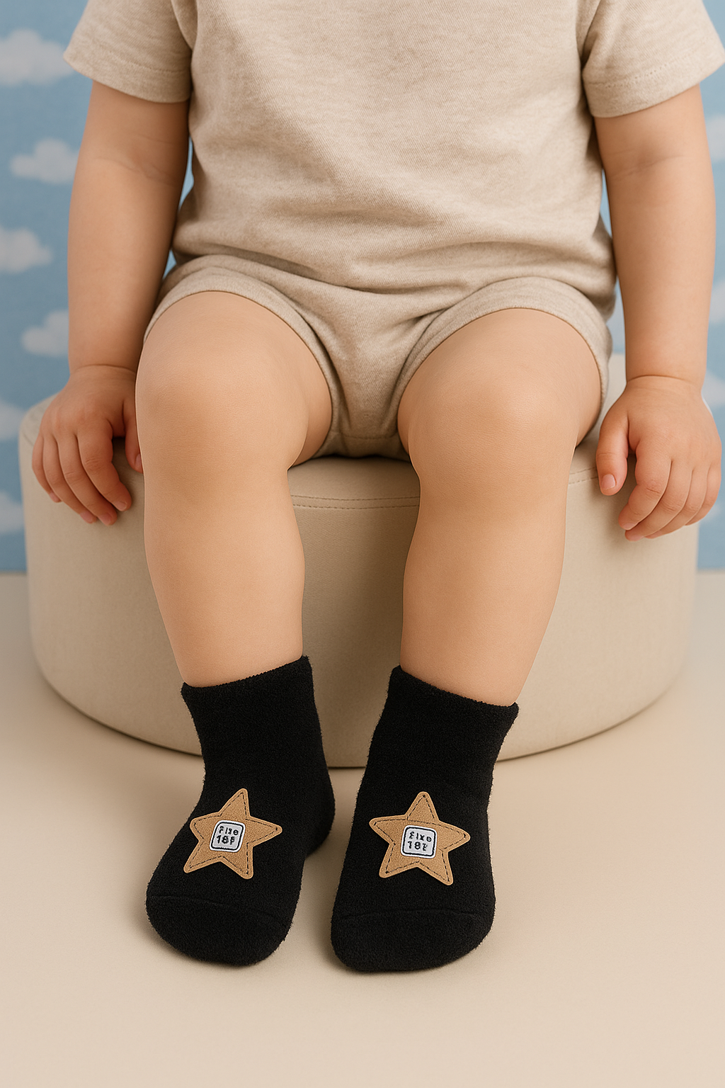 Носки 1 пар, 2 пары, размер 0-3 года, черный — фото 1