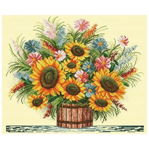 фото Набор осенний букет вышивка крестом 40х45 белоснежка 1104-14
