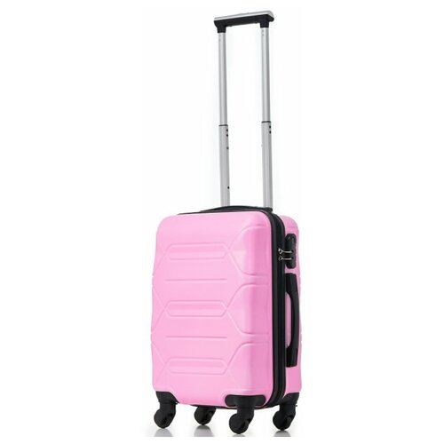 фото Чемодан, размер s, 37 л, ручная кладь, 55x36x22, съемные колеса, кодовый замок. цвет розовый top travel